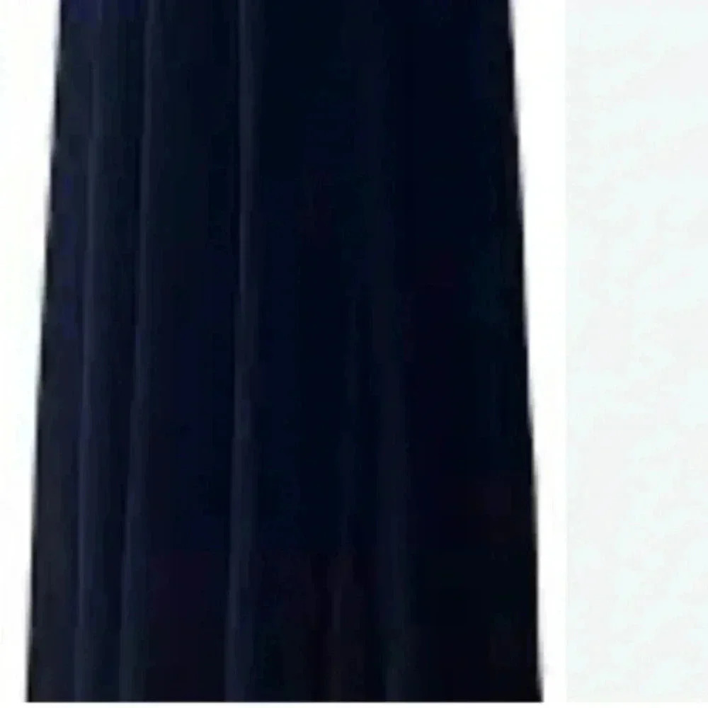 Jeffery and Dara Black Velvet Ostrich  Feather Evening Gown - Picture 2 of 5